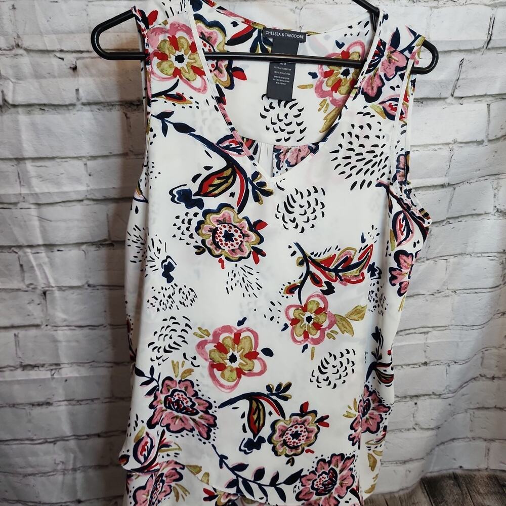 Chelsea & Theodore Floral Dress Sleeveless Top